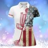 Golf Polo Shirt Custom Name Vintage American Flag Disc Golf Basket, Disc Polo Shirts
