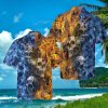 Gothic Skull Fire And Water Hawaiian Shirt Impressive Gift