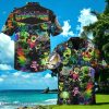 Grateful Dead Bear Skull Hawaiian Shirt Impressive Gift