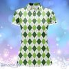Green Argyle St Patrick’s Day Pattern Polo Shirts Custom Name Team Golf Polo Shirt
