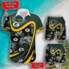 Green Bay Packers NFL Floral Hawaiian Shirt And Shorts Custom Name Casual Comfort Combo For Fans