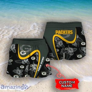 Green Bay Packers NFL Floral Hawaiian Shirt And Shorts Custom Name Casual Comfort Combo For Fans Product Photo 4