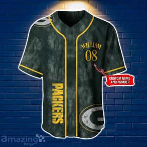 Green Bay Packers NFL Jersey Baseball Shirt Exclusive Custom Number & Name Gift For Fans Product Photo 2