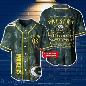Green Bay Packers NFL Jersey Baseball Shirt Exclusive Custom Number & Name Gift For Fans Product Photo 1