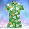 Green Clover Pattern Custom Name St. Patrick’s Day Pattern Ladies Polo Shirt