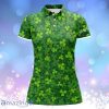 Green Clover St Patrick Pattern Polo Shirts Custom Name Team Golf Polo Shirt