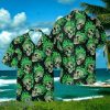 Green Flaming Skull Hawaiian Shirt For Men Women