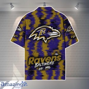 Baltimore Ravens NFL Hawaiian Shirt Vintage Custom Name For Fans Product Photo 3