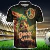 Hamster Good Vibes Polo Shirt Hippie Designs Polo Shirt Gift For Golf Lover