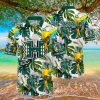 Hawaii Rainbow Warriors NCAA3 Parrot and leaves 3D Hawaiian Shirt For Men And Women