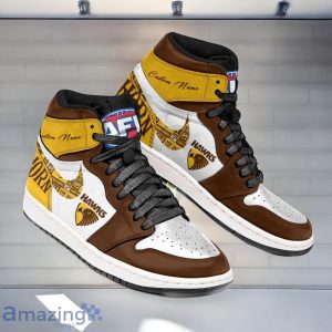 Hawthorn Hawks AFL Air Jordan Hightop Shoes Custom Name Gift For Fans Product Photo 3