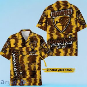 Hawthorn Hawks AFL Hawaiian Shirt Special Design Custom Name Product Photo 1