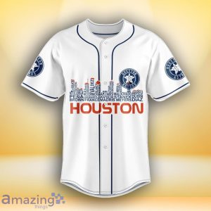 Houston Astros MLB Custom Number & Name Baseball Jersey For Fans image Houston Astros MLB Custom Number & Name Baseball Jersey For Fans Product Photo 2