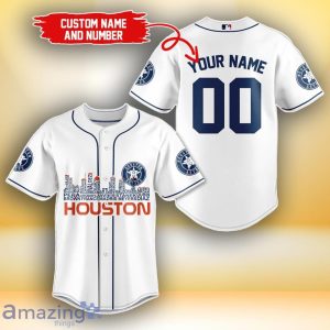 Houston Astros MLB Custom Number & Name Baseball Jersey For Fans Product Photo 1