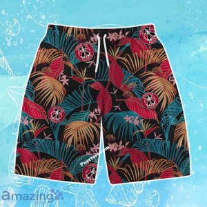 Houston Rockets Team Logo Pattern Aloha Colorful Hawaiian Shirt & Short Product Photo 3