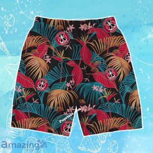 Houston Rockets Team Logo Pattern Aloha Colorful Hawaiian Shirt & Short Product Photo 4