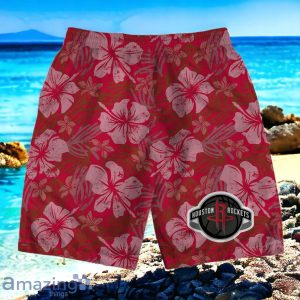 Houston Rockets Team Logo Pattern Retro Hawaiian Shirt And Short Product Photo 4