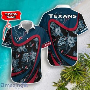 Houston Texans NFL Floral Hawaiian Shirt And Shorts Custom Name Casual Comfort Combo For Fans Product Photo 2