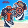 Illinois Fighting Illini Custom Name Floral Hawaiian Shirt Summer Beach Shirt For Fans