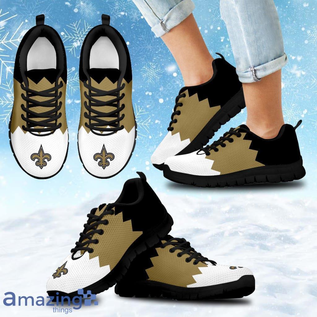 Incredible Line Zig Zag Disorder Beautiful New Orleans Saints Sneakers Shoes Gift For Big Fans image Incredible Line Zig Zag Disorder Beautiful New Orleans Saints Sneakers Shoes Gift For Big Fans Product Photo 1