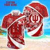Indiana Hoosiers Custom Name Floral Hawaiian Shirt Summer Beach Shirt For Fans