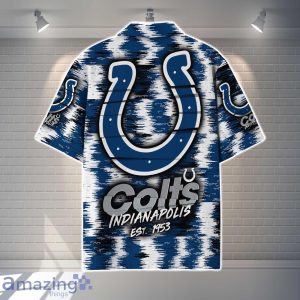 Indianapolis Colts NFL Hawaiian Shirt Vintage Custom Name For Fans image Indianapolis Colts NFL Hawaiian Shirt Vintage Custom Name For Fans Product Photo 3