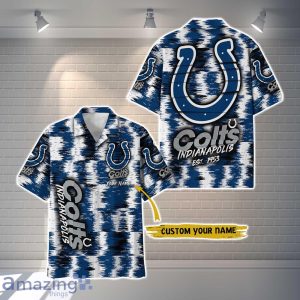Indianapolis Colts NFL Hawaiian Shirt Vintage Custom Name For Fans Product Photo 1
