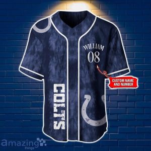 Indianapolis Colts NFL Jersey Baseball Shirt Exclusive Custom Number & Name Gift For Fans Product Photo 2