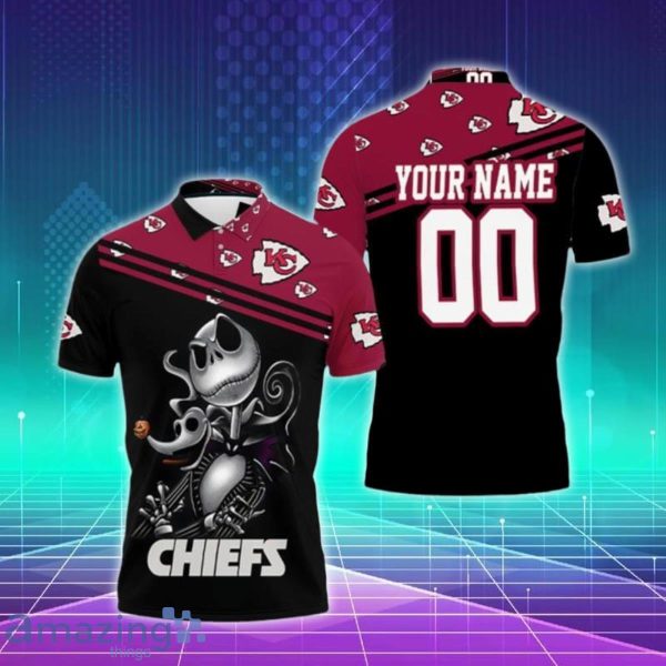 Jack Skellington Kansas City Chiefs Custom Name & Number Polo Shirts Special Gift For Men And Women Product Photo 1