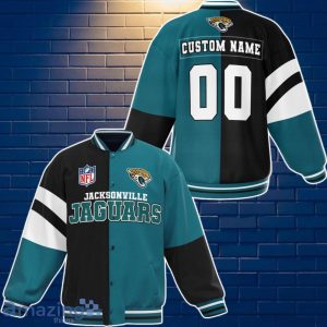 Jacksonville Jaguars Baseball Jacket Custom Number & Name Youth Style For Fans Product Photo 1