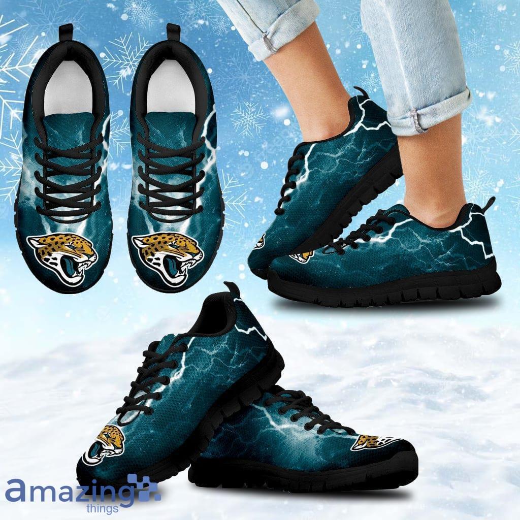 Jacksonville Jaguars Thunder Power Sneakers Shoes Gift For Big Fans image Jacksonville Jaguars Thunder Power Sneakers Shoes Gift For Big Fans Product Photo 1