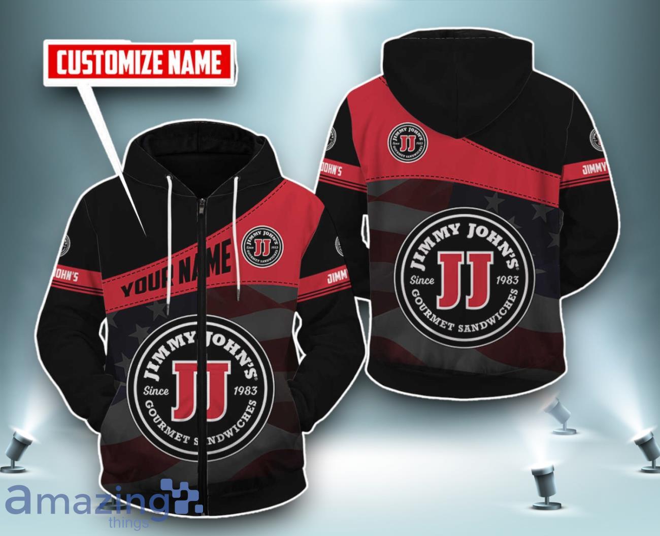 Jimmy John's 3D Shirt All Over Print Custom Name Unisex Edition For Men Women image Jimmy John's 3D Shirt All Over Print Custom Name Unisex Edition For Men Women