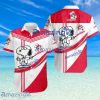 Jollibee Logo Snoopy Pattern Tropical Button Down Hawaiian Shirt