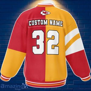 Kansas City Chiefs Baseball Jacket Custom Number & Name Youth Style For Fans image Kansas City Chiefs Baseball Jacket Custom Number & Name Youth Style For Fans Product Photo 2