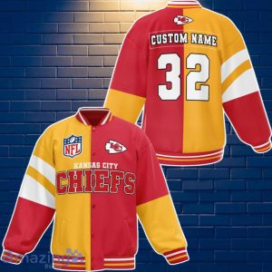 Kansas City Chiefs Baseball Jacket Custom Number & Name Youth Style For Fans Product Photo 1