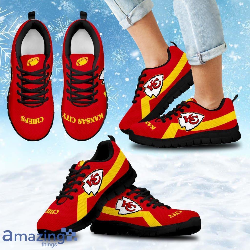 Kansas City Chiefs Line Logo Sneakers Shoes Gift For Big Fans image Kansas City Chiefs Line Logo Sneakers Shoes Gift For Big Fans Product Photo 1
