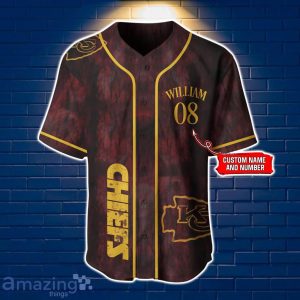 Kansas City Chiefs NFL Jersey Baseball Shirt Exclusive Custom Number & Name Gift For Fans Product Photo 2