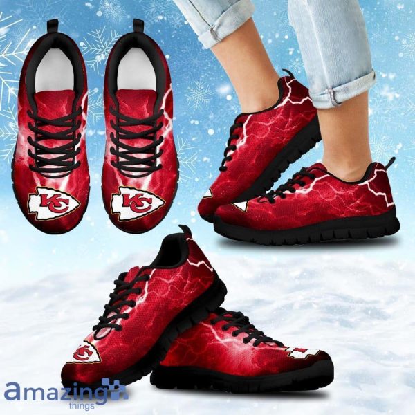 Kansas City Chiefs Thunder Power Sneakers Shoes Gift For Big Fans Product Photo 1