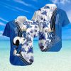 Kansas City Royals Logo Snoopy Pattern Tropical Button Down Hawaiian Shirt