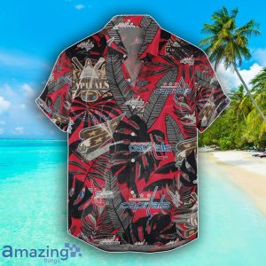 Washington Capitals Set Hawaiian Shirt And Shorts Combo Retro Style For Fans Product Photo 2