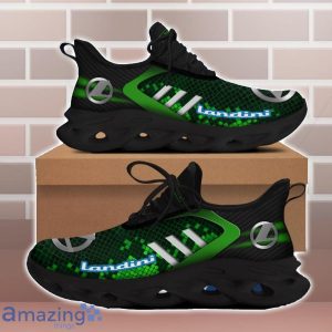 Landini Shoes Green Square Pattern Custom Name Max Soul Sneakers For Men Women Product Photo 2