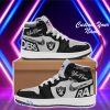 Las Vegas Raiders NFL Air Jordan High Top Fashionable Sneakers For Sport Fans Custom Name