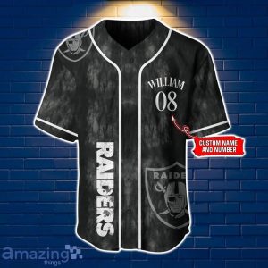 Las Vegas Raiders NFL Jersey Baseball Shirt Exclusive Custom Number & Name Gift For Fans Product Photo 2