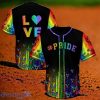 LGBT Pride Love Rainbow Color Love Is Love Baseball Jersey Shirt Style Gift For Men And Women