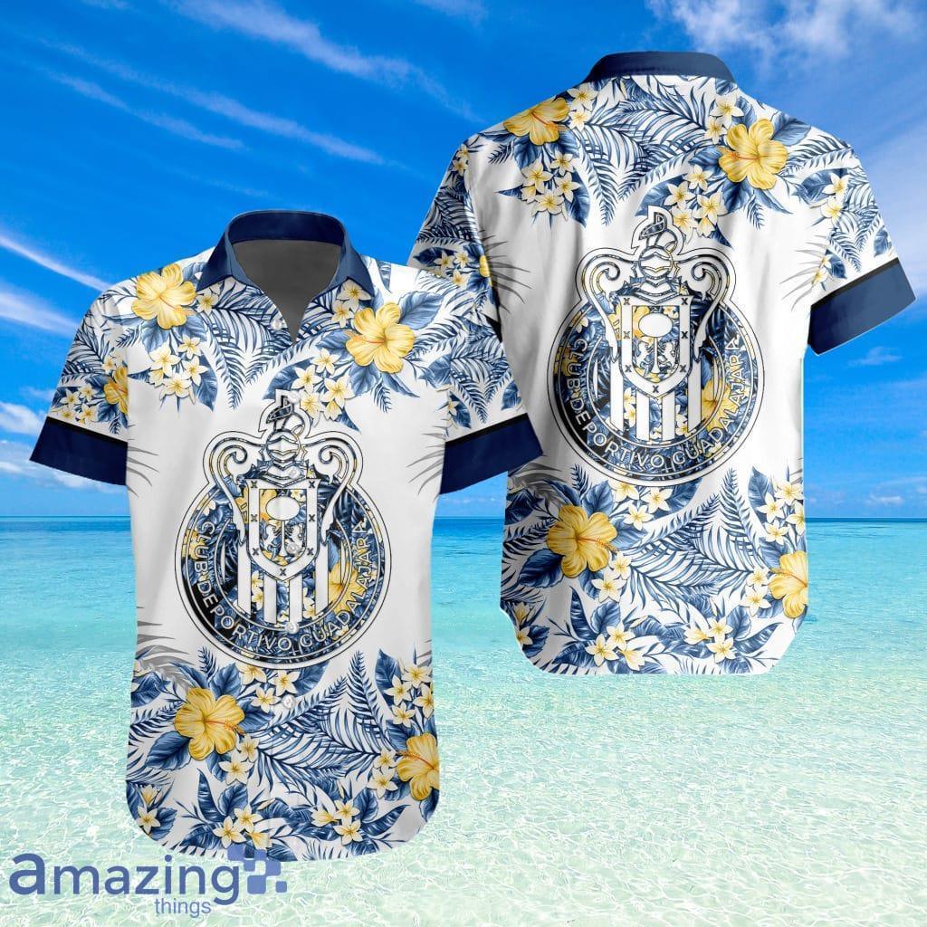 LIGA MX Chivas Guadalajara Special Button Down Hawaiian Shirt Tropical Pattern image LIGA MX Chivas Guadalajara Special Button Down Hawaiian Shirt Tropical Pattern Product Photo 1