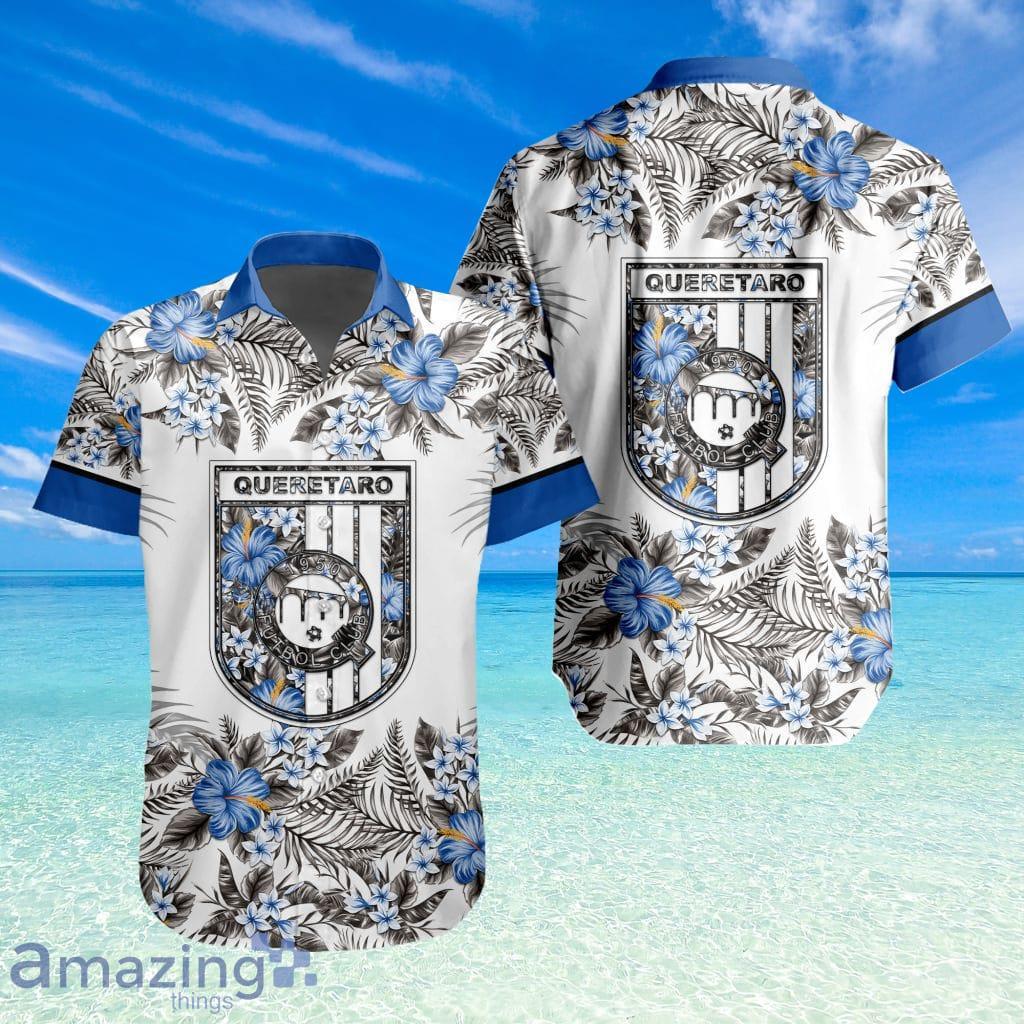 LIGA MX Queretaro FC Special Button Down Hawaiian Shirt Tropical Pattern Product Photo 1