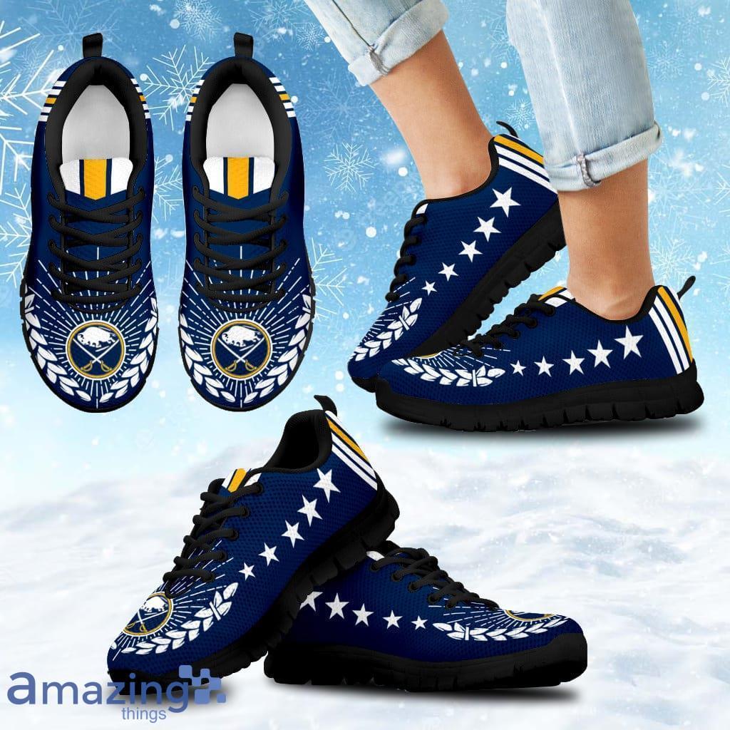 Line Of Stars Victory Buffalo Sabres Sneakers Shoes Gift For Big Fans image Line Of Stars Victory Buffalo Sabres Sneakers Shoes Gift For Big Fans Product Photo 1
