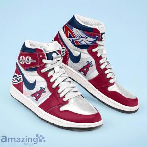 Los Angeles Angels MLB Air Jordan Hightop Custom Number & Name Trending Shoes Product Photo 2