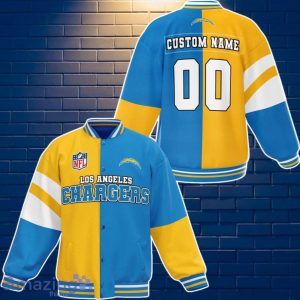 Los Angeles Chargers Baseball Jacket Custom Number & Name Youth Style For Fans Product Photo 1