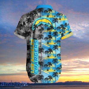 Los Angeles Chargers Hawaiian Shirt Style Gift Palm Tree Pattern Product Photo 2